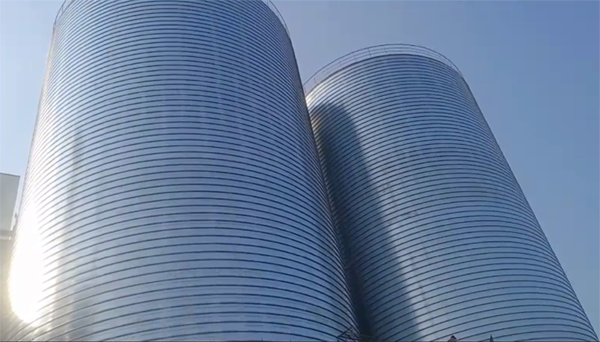 新和2座混凝土高架卷板仓